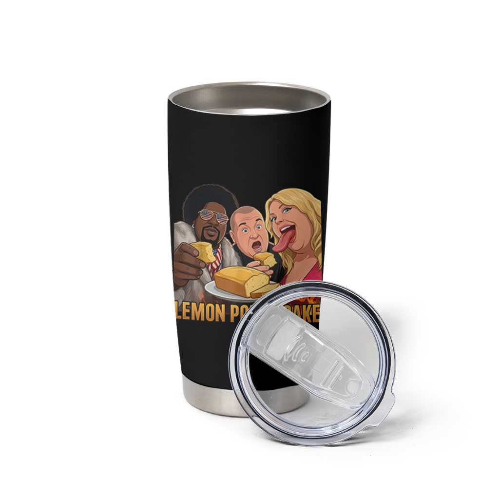 Funny Lemon Pound Cake Meme Tumbler Cup Retro Edgy Music Humor Gift for Party Lovers