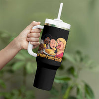 Funny Lemon Pound Cake Meme Tumbler With Handle Retro Edgy Music Humor Gift for Party Lovers