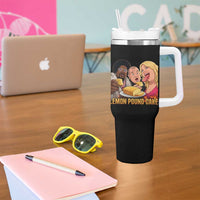 Funny Lemon Pound Cake Meme Tumbler With Handle Retro Edgy Music Humor Gift for Party Lovers