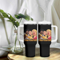 Funny Lemon Pound Cake Meme Tumbler With Handle Retro Edgy Music Humor Gift for Party Lovers
