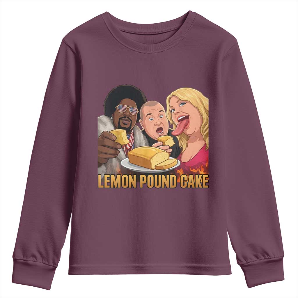 Funny Lemon Pound Cake Meme Youth Sweatshirt Retro Edgy Music Humor Gift for Party Lovers