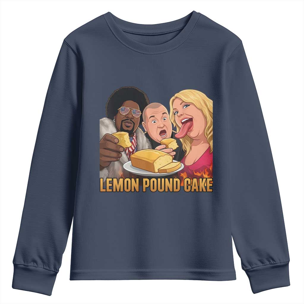 Funny Lemon Pound Cake Meme Youth Sweatshirt Retro Edgy Music Humor Gift for Party Lovers