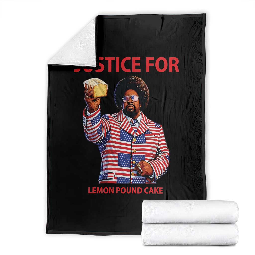 Justice for Lemon Pound Cake Throw Blanket Funny Viral Edgy Meme Courtroom Parody Rap Fans
