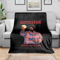 Justice for Lemon Pound Cake Throw Blanket Funny Viral Edgy Meme Courtroom Parody Rap Fans