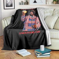 Justice for Lemon Pound Cake Throw Blanket Funny Viral Edgy Meme Courtroom Parody Rap Fans