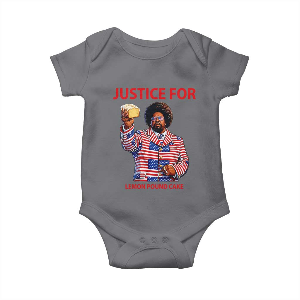 Justice for Lemon Pound Cake Baby Onesie Funny Viral Edgy Meme Courtroom Parody Rap Fans