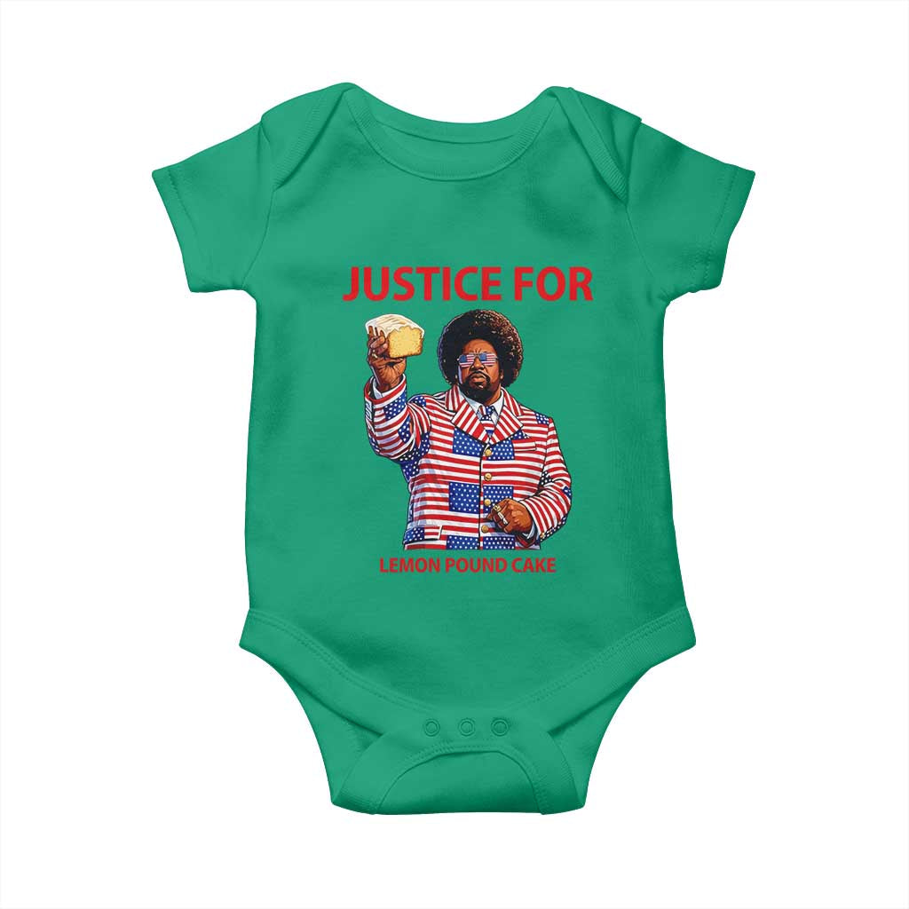 Justice for Lemon Pound Cake Baby Onesie Funny Viral Edgy Meme Courtroom Parody Rap Fans