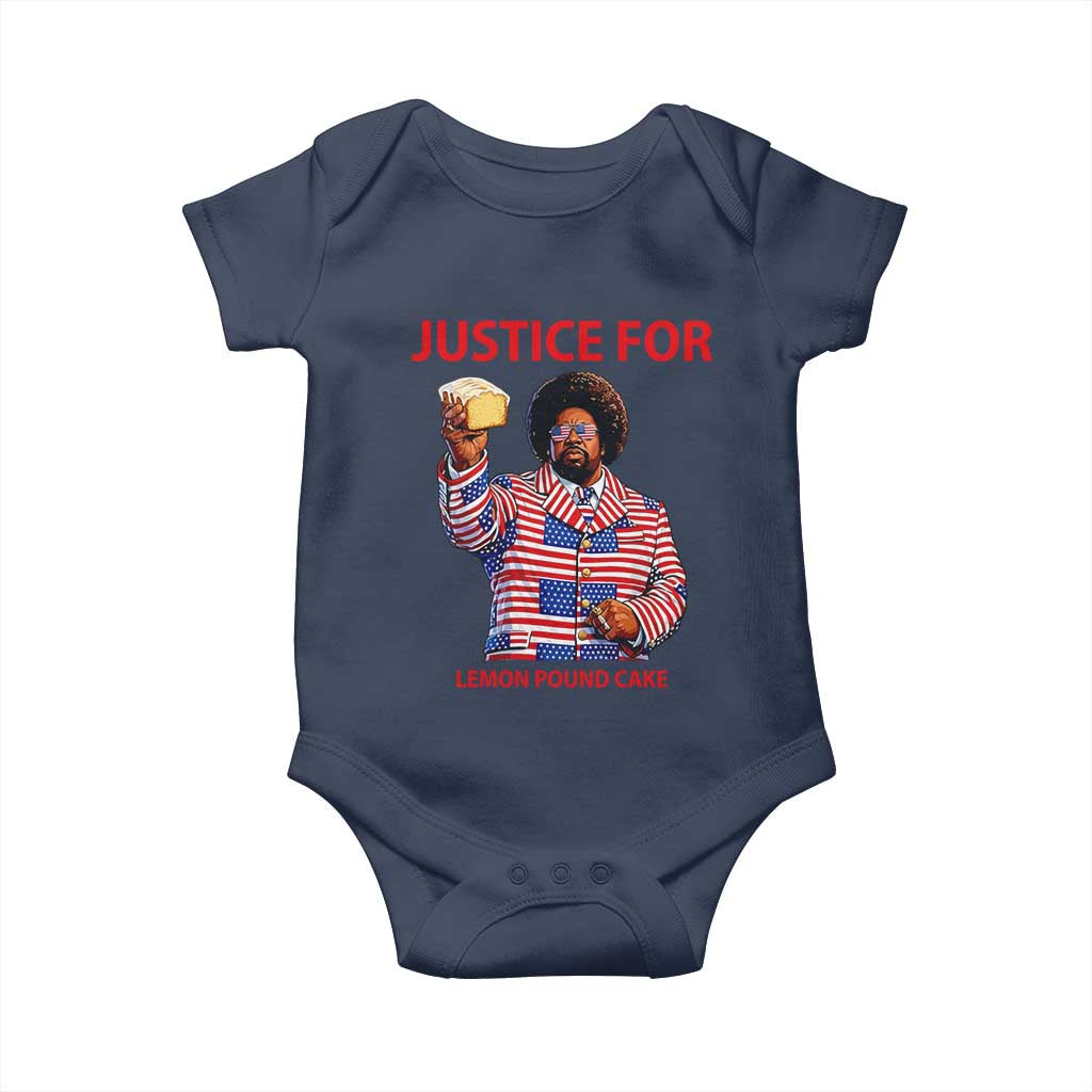 Justice for Lemon Pound Cake Baby Onesie Funny Viral Edgy Meme Courtroom Parody Rap Fans