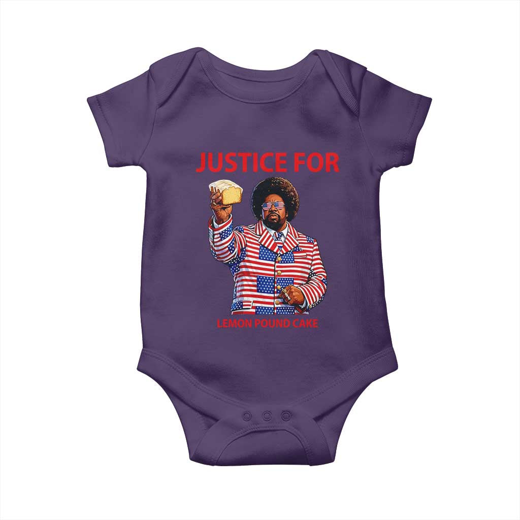 Justice for Lemon Pound Cake Baby Onesie Funny Viral Edgy Meme Courtroom Parody Rap Fans