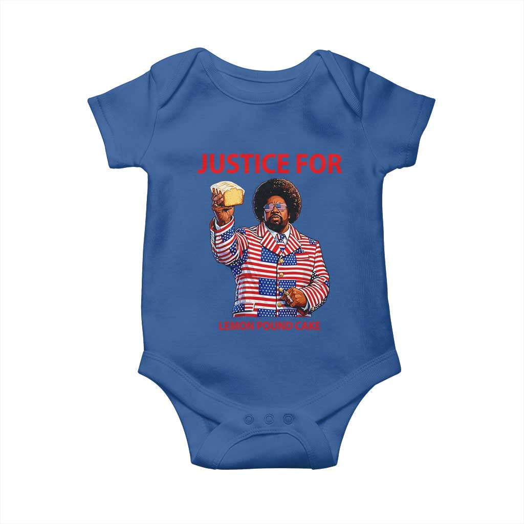 Justice for Lemon Pound Cake Baby Onesie Funny Viral Edgy Meme Courtroom Parody Rap Fans