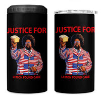 Justice for Lemon Pound Cake 4 in 1 Can Cooler Tumbler Funny Viral Edgy Meme Courtroom Parody Rap Fans