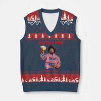 Justice for Lemon Pound Cake V-Neck Knit Sweater Vest Funny Viral Edgy Meme Courtroom Parody Rap Fans