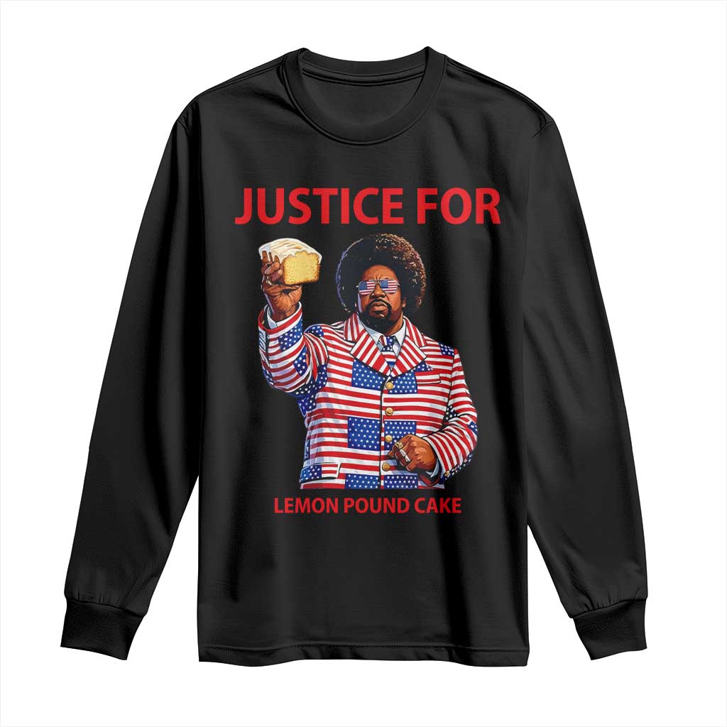 Justice for Lemon Pound Cake Long Sleeve Shirt Funny Viral Edgy Meme Courtroom Parody Rap Fans