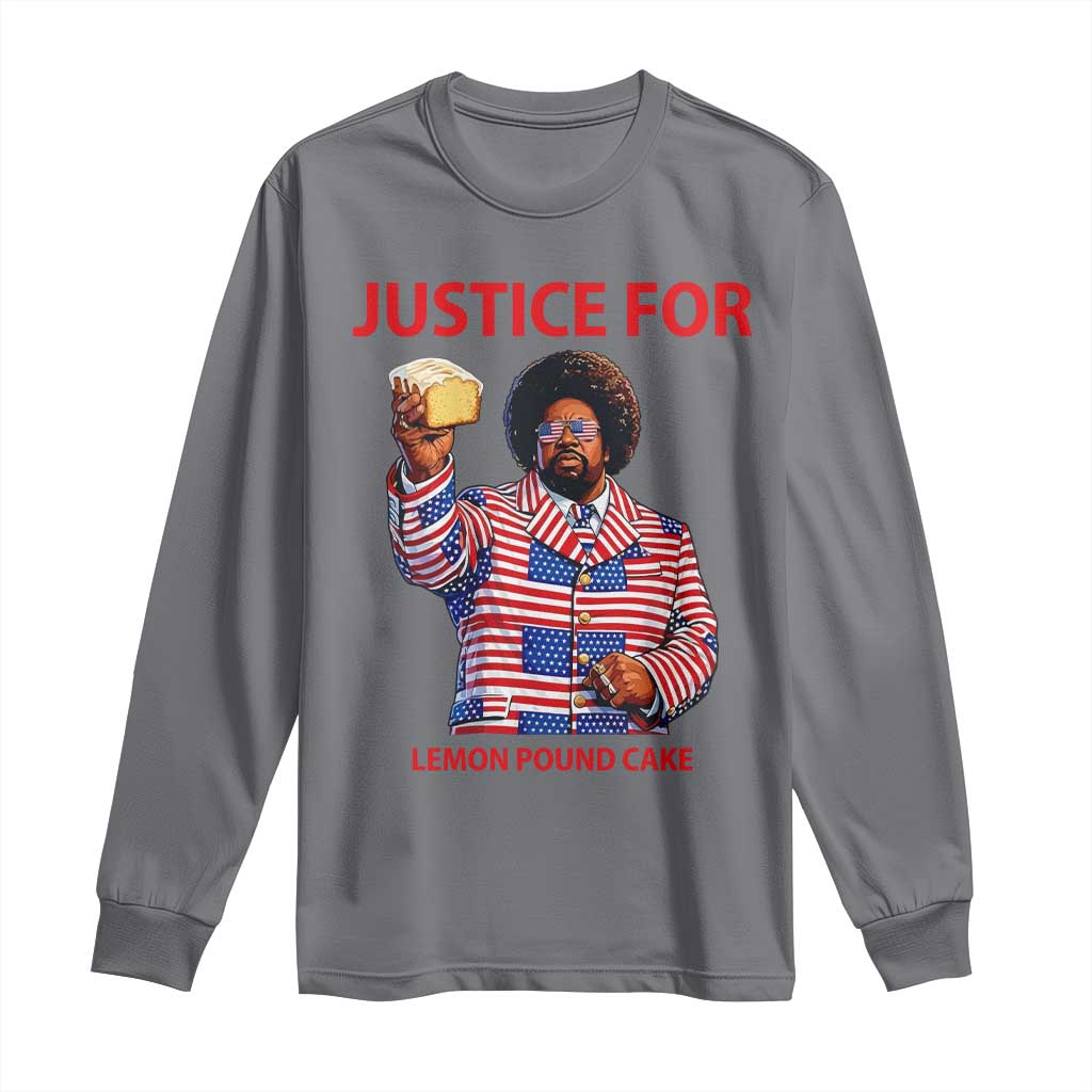 Justice for Lemon Pound Cake Long Sleeve Shirt Funny Viral Edgy Meme Courtroom Parody Rap Fans