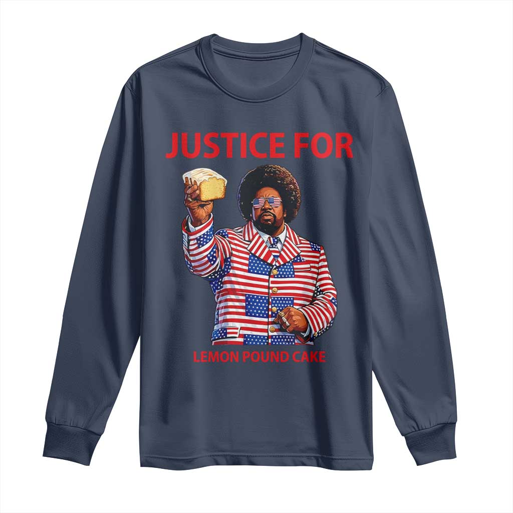 Justice for Lemon Pound Cake Long Sleeve Shirt Funny Viral Edgy Meme Courtroom Parody Rap Fans