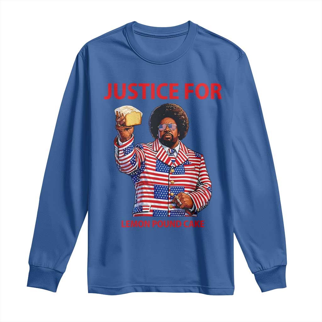 Justice for Lemon Pound Cake Long Sleeve Shirt Funny Viral Edgy Meme Courtroom Parody Rap Fans