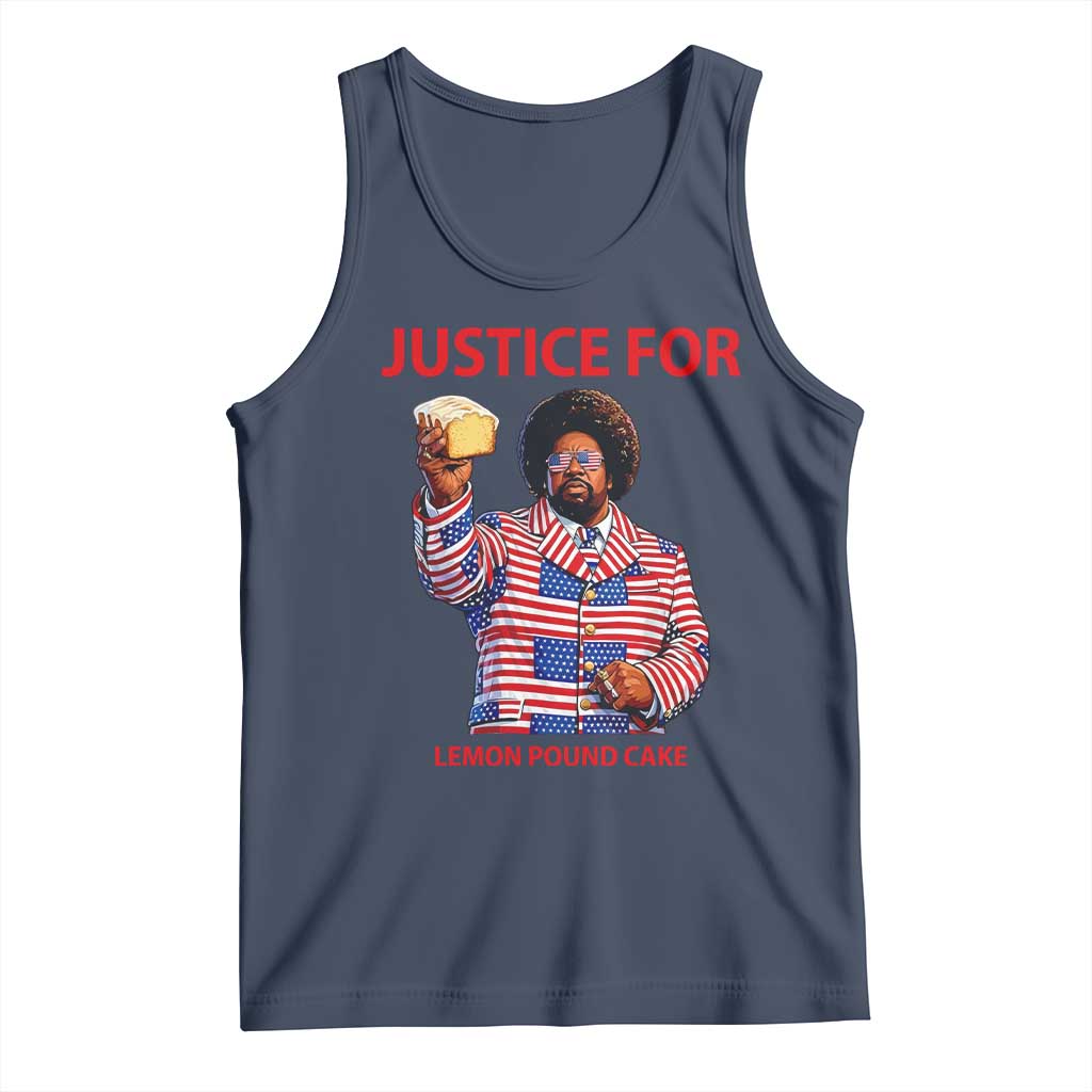 Justice for Lemon Pound Cake Tank Top Funny Viral Edgy Meme Courtroom Parody Rap Fans