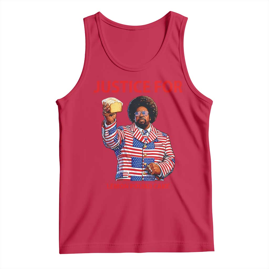 Justice for Lemon Pound Cake Tank Top Funny Viral Edgy Meme Courtroom Parody Rap Fans