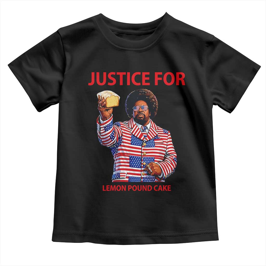 Justice for Lemon Pound Cake Toddler T Shirt Funny Viral Edgy Meme Courtroom Parody Rap Fans