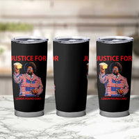 Justice for Lemon Pound Cake Tumbler Cup Funny Viral Edgy Meme Courtroom Parody Rap Fans