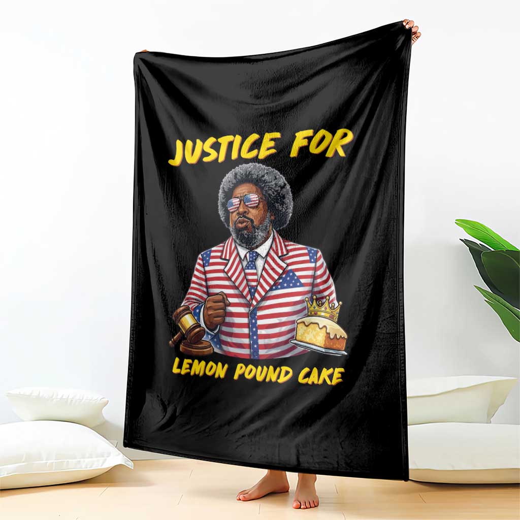 Justice for Lemon Pound Cake Funny Viral  Meme Throw Blanket Edgy Hip Hop Humor Parody Gift for Rap Fans