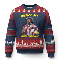 Justice for Lemon Pound Cake Funny Viral  Meme Ugly Christmas Sweater Edgy Hip Hop Humor Parody Gift for Rap Fans