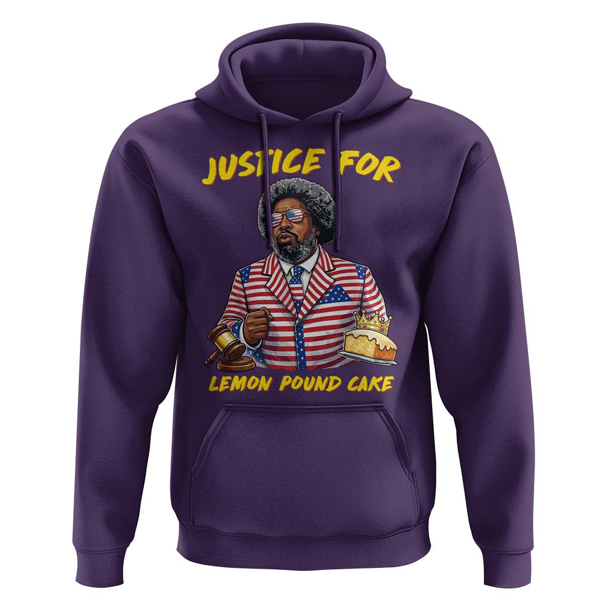 Justice for Lemon Pound Cake Funny Viral  Meme Hoodie Edgy Hip Hop Humor Parody Gift for Rap Fans