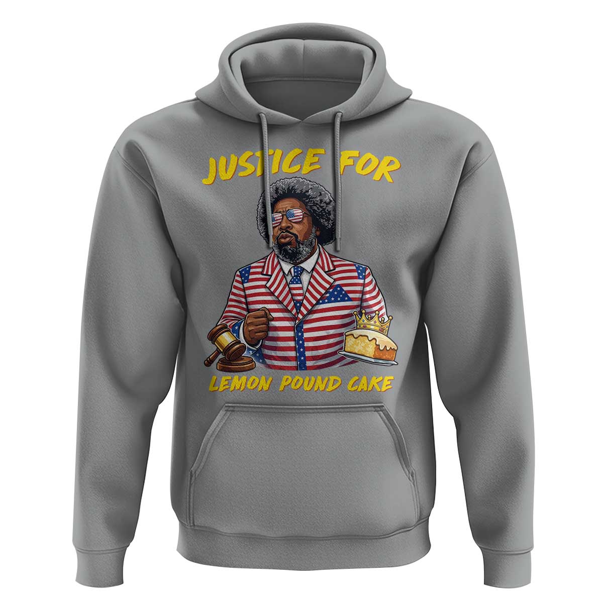 Justice for Lemon Pound Cake Funny Viral  Meme Hoodie Edgy Hip Hop Humor Parody Gift for Rap Fans
