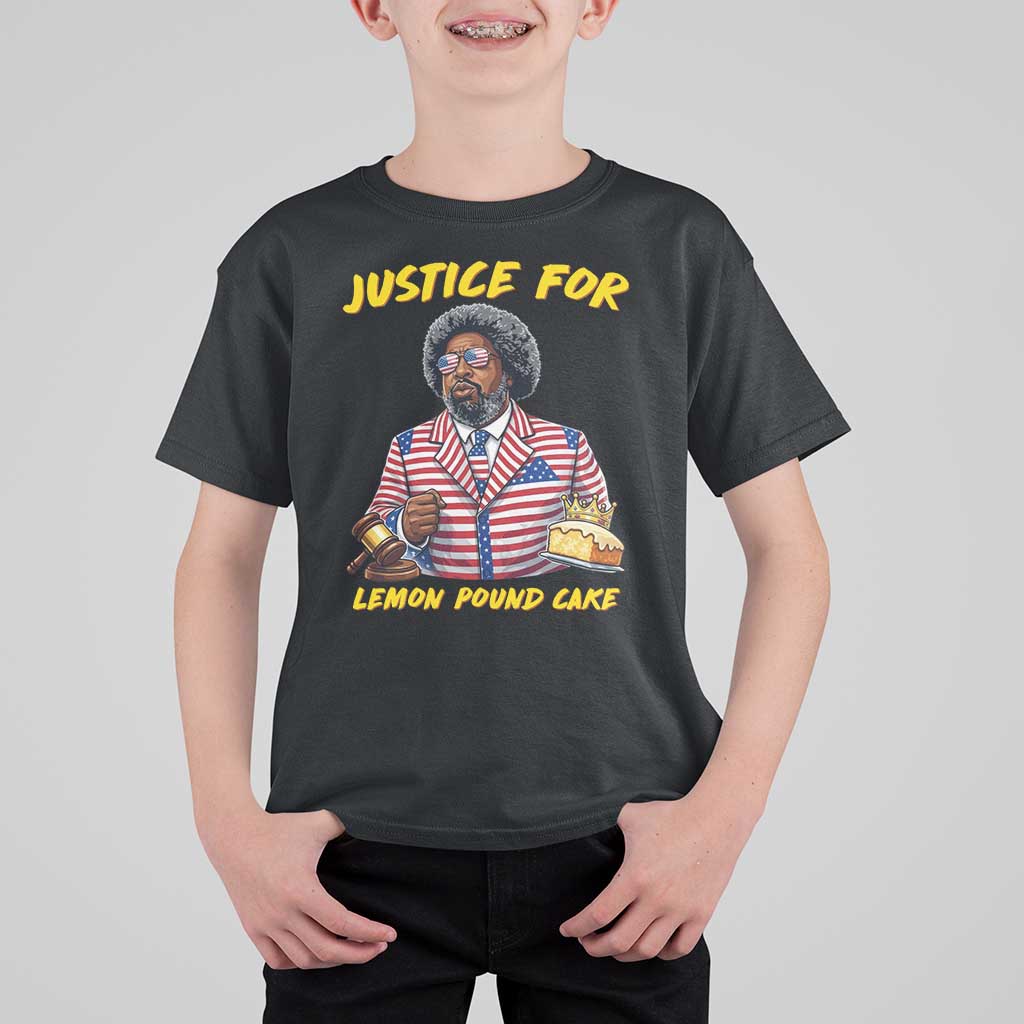 Justice for Lemon Pound Cake Funny Viral  Meme T Shirt For Kid Edgy Hip Hop Humor Parody Gift for Rap Fans