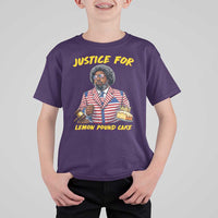 Justice for Lemon Pound Cake Funny Viral  Meme T Shirt For Kid Edgy Hip Hop Humor Parody Gift for Rap Fans