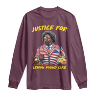 Justice for Lemon Pound Cake Funny Viral  Meme Long Sleeve Shirt Edgy Hip Hop Humor Parody Gift for Rap Fans