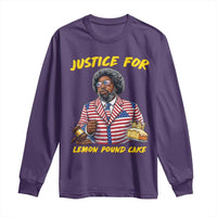 Justice for Lemon Pound Cake Funny Viral  Meme Long Sleeve Shirt Edgy Hip Hop Humor Parody Gift for Rap Fans