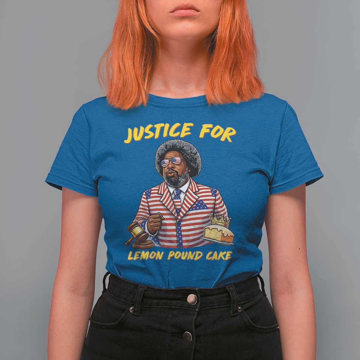Justice for Lemon Pound Cake Funny Viral  Meme T Shirt For Women Edgy Hip Hop Humor Parody Gift for Rap Fans