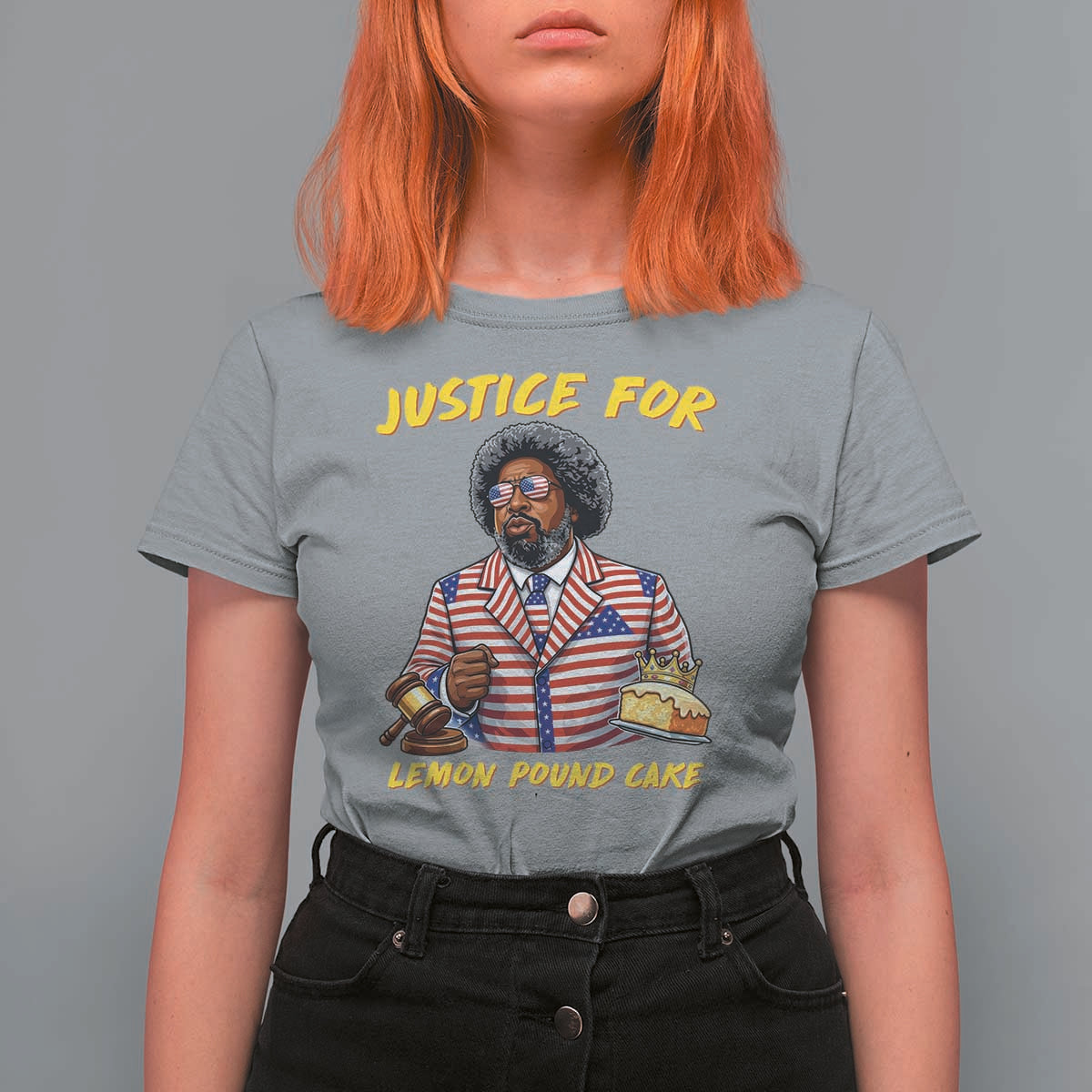 Justice for Lemon Pound Cake Funny Viral  Meme T Shirt For Women Edgy Hip Hop Humor Parody Gift for Rap Fans
