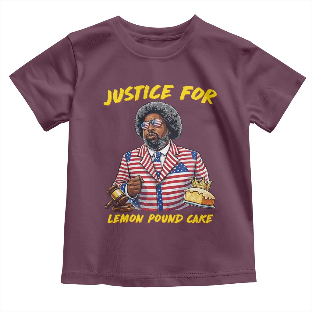 Justice for Lemon Pound Cake Funny Viral  Meme Toddler T Shirt Edgy Hip Hop Humor Parody Gift for Rap Fans