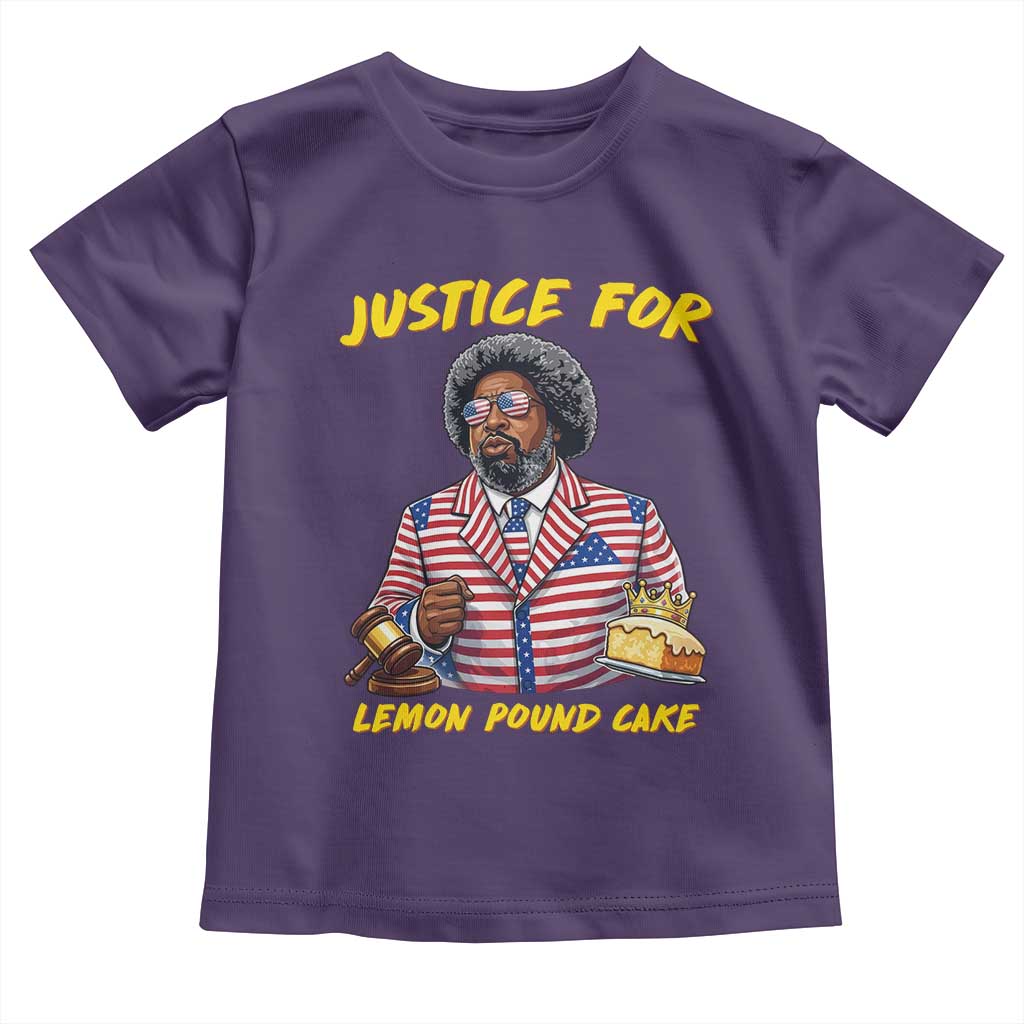 Justice for Lemon Pound Cake Funny Viral  Meme Toddler T Shirt Edgy Hip Hop Humor Parody Gift for Rap Fans