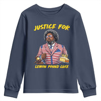 Justice for Lemon Pound Cake Funny Viral  Meme Youth Sweatshirt Edgy Hip Hop Humor Parody Gift for Rap Fans
