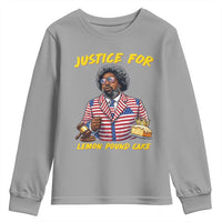 Justice for Lemon Pound Cake Funny Viral  Meme Youth Sweatshirt Edgy Hip Hop Humor Parody Gift for Rap Fans