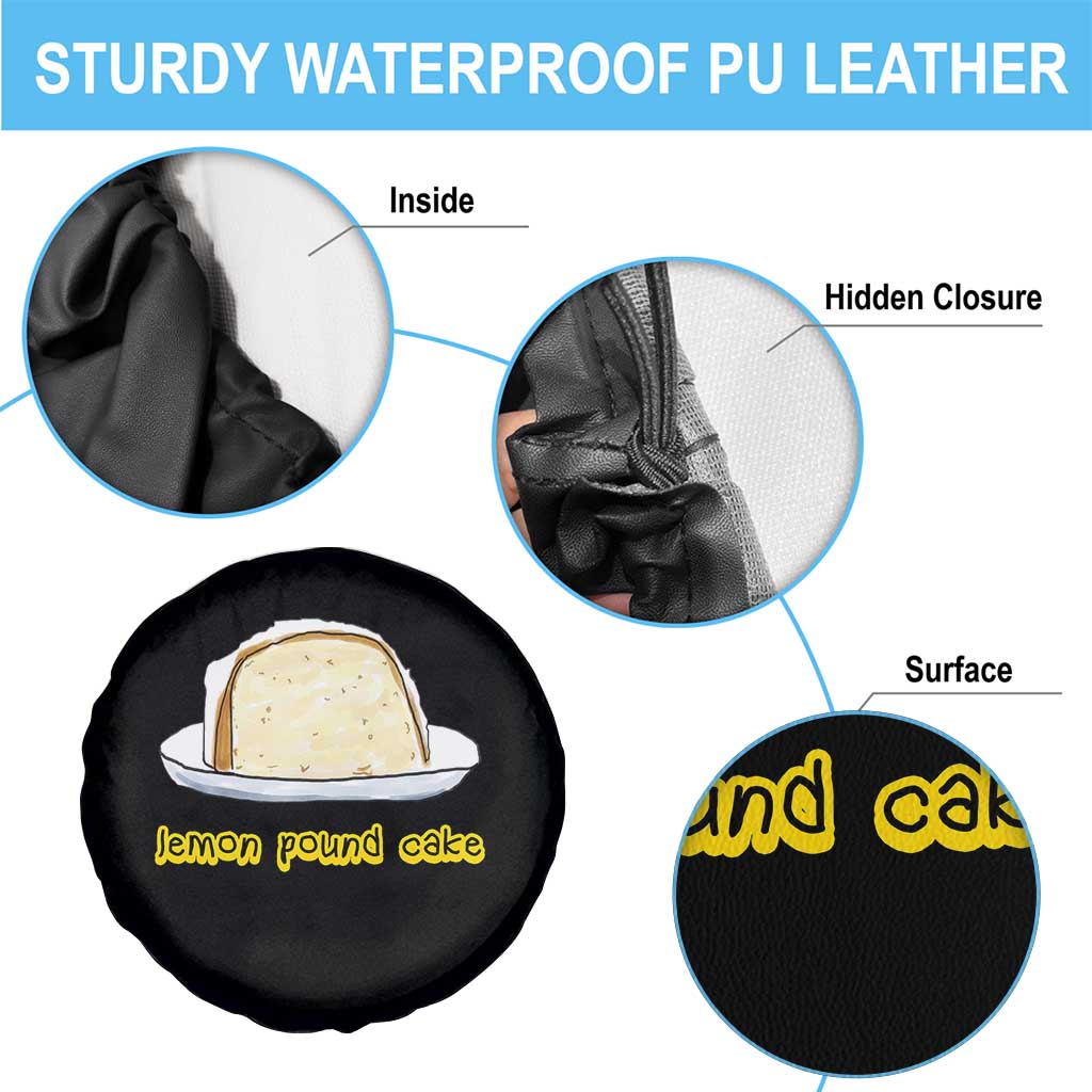Lemon Pound Cake Funny Meme Spare Tire Cover Viral Edgy Hip Hop Humor Parody Gift for Rap Fans
