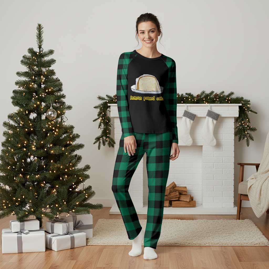 Lemon Pound Cake Funny Meme Plaid Pajama Set Viral Edgy Hip Hop Humor Parody Gift for Rap Fans