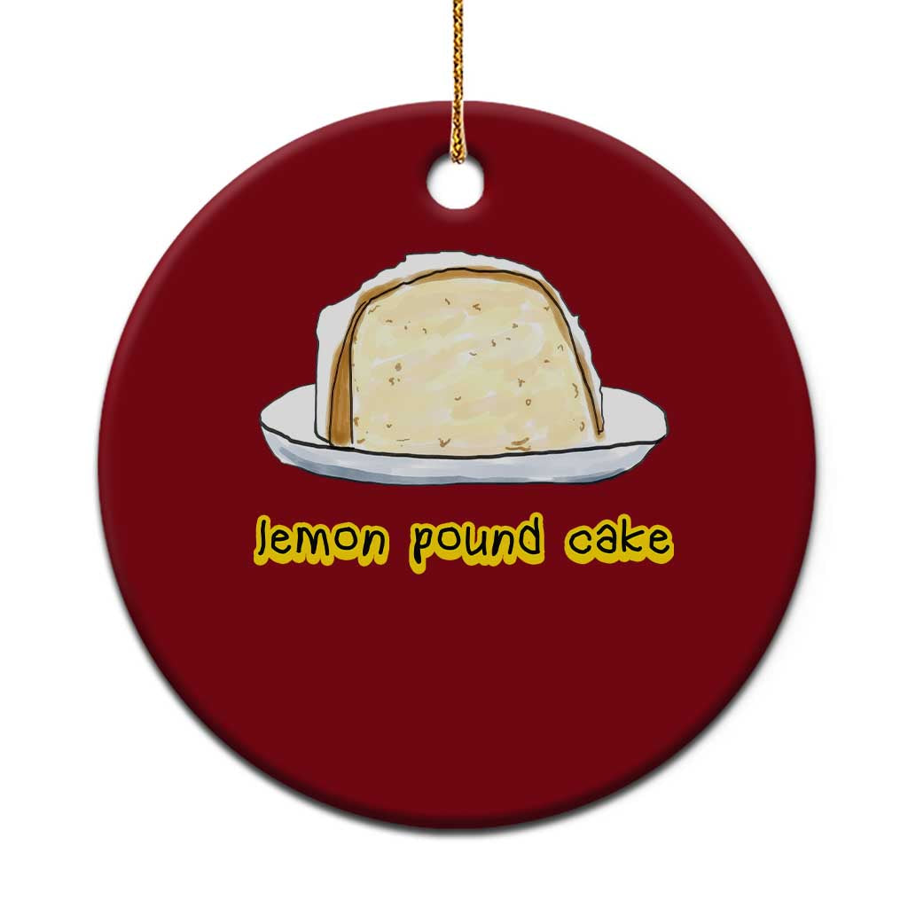 Lemon Pound Cake Funny Meme Ceramic Ornament Viral Edgy Hip Hop Humor Parody Gift for Rap Fans