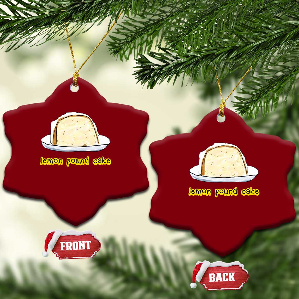 Lemon Pound Cake Funny Meme Ceramic Ornament Viral Edgy Hip Hop Humor Parody Gift for Rap Fans