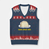 Lemon Pound Cake Funny Meme V-Neck Knit Sweater Vest Viral Edgy Hip Hop Humor Parody Gift for Rap Fans