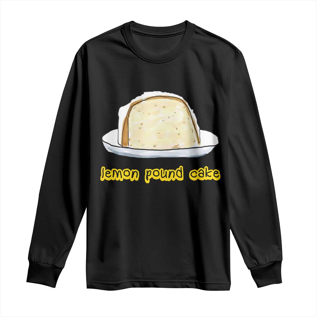 Lemon Pound Cake Funny Meme Long Sleeve Shirt Viral Edgy Hip Hop Humor Parody Gift for Rap Fans