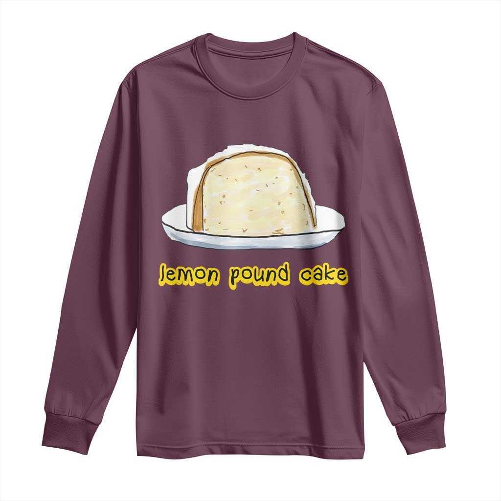 Lemon Pound Cake Funny Meme Long Sleeve Shirt Viral Edgy Hip Hop Humor Parody Gift for Rap Fans