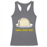 Lemon Pound Cake Funny Meme Racerback Tank Top Viral Edgy Hip Hop Humor Parody Gift for Rap Fans