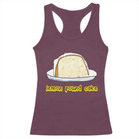 Lemon Pound Cake Funny Meme Racerback Tank Top Viral Edgy Hip Hop Humor Parody Gift for Rap Fans