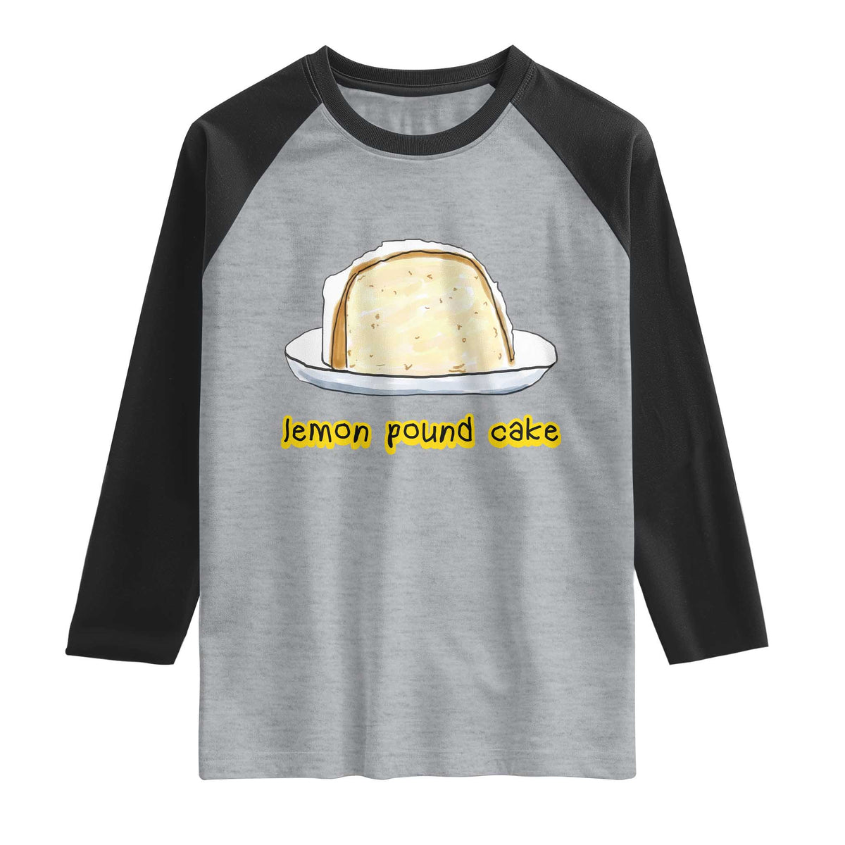 Lemon Pound Cake Funny Meme Raglan Shirt Viral Edgy Hip Hop Humor Parody Gift for Rap Fans