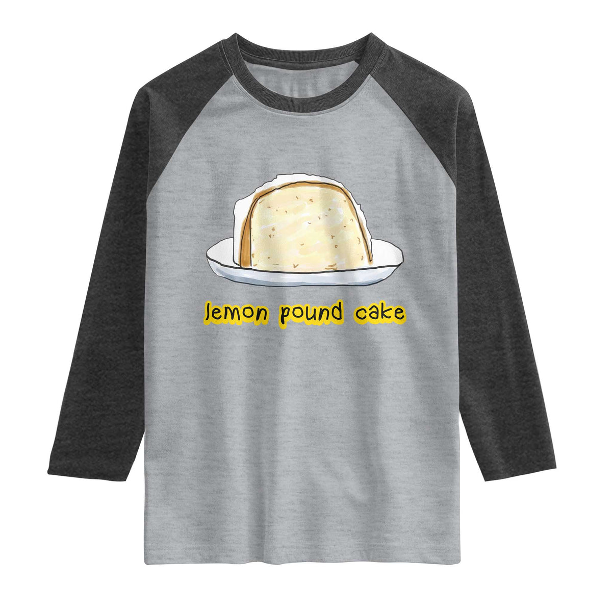 Lemon Pound Cake Funny Meme Raglan Shirt Viral Edgy Hip Hop Humor Parody Gift for Rap Fans