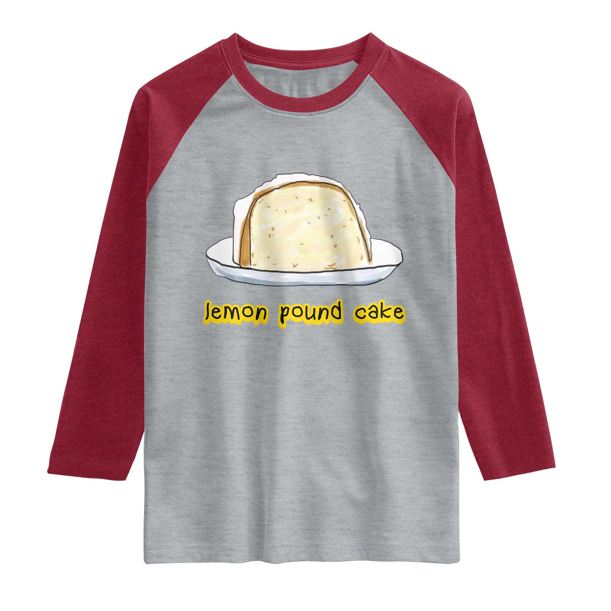 Lemon Pound Cake Funny Meme Raglan Shirt Viral Edgy Hip Hop Humor Parody Gift for Rap Fans